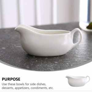 White Porcelain Gravy Boat, view 3