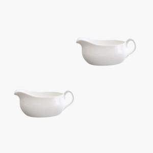 White Porcelain Gravy Boat, view 1