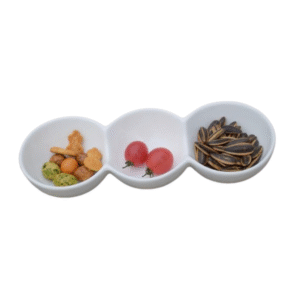 3 Compartment Round Dipping Bowl, view 3