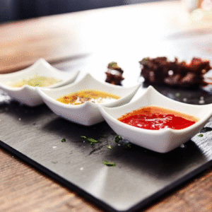 Square Melamine Dip Bowls, view 4