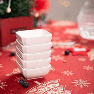 White Square Dipping Bowls, view 4