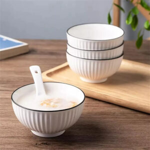 White Ceramic Serving Bowls, view 5