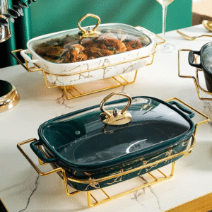 Marble Ceramic Chafing Dishes, view 2