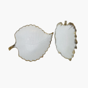 White Gold Serving Dishes, view 1