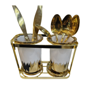 Gold Cutlery Holder, view 1