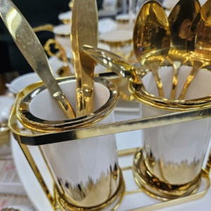 Gold Cutlery Holder, view 2