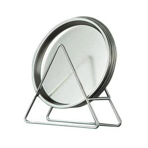 Stainless Steel Plate Set with Holder, view 1