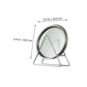 Stainless Steel Plate Set with Holder, view 2