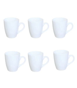 White Ceramic Coffee Mugs, view 1