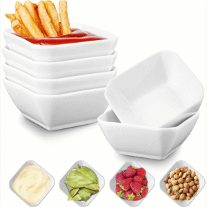 White Square Dipping Bowls, view 2