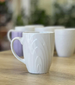 Large White Ceramic Mugs, view 1