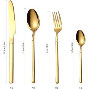 Gold Cutlery Set, view 4