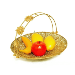 Gold Wire Mesh Baskets, view 1