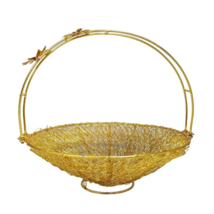 Gold Wire Mesh Baskets, view 3