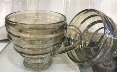 Spiral Smoke Glass Mugs, view 5