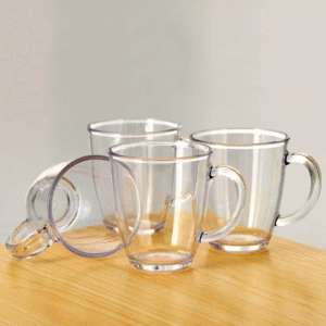 330ml Glass Coffee Mugs, view 2
