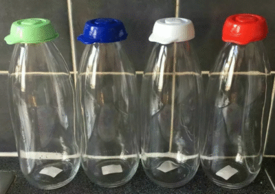 Glass Milk Bottles, view 1