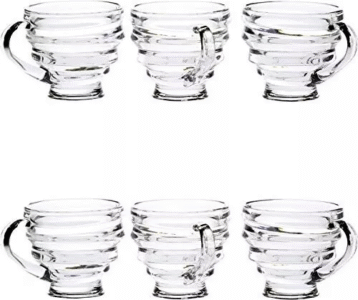 Spiral Smoke Glass Mugs, view 1