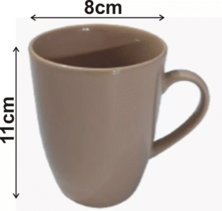 Large Brown Ceramic Mugs, view 2
