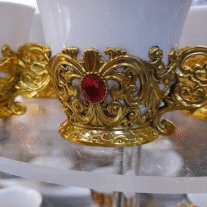 Turkish Tea Cups with Gold Design, view 2