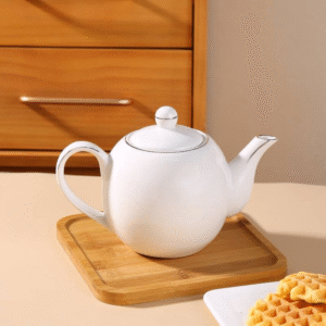 White Gold Tea Set with Stand, view 4