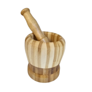 Wooden Pestle and Mortar, view 1