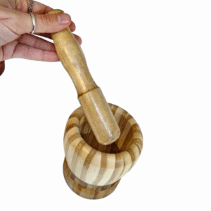 Wooden Pestle and Mortar, view 2