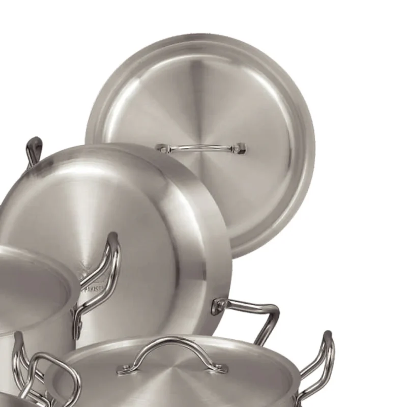 Aluminium flat karahi - Strong Aluminium flat karahi set | wok set 34, 36, 40 cm (view 3)