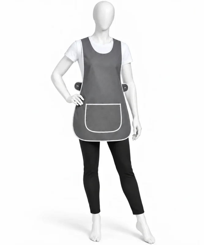 Grey Tabard Apron in Bulk - Grey Tabard Apron in Bulk | Professional Workwear (view 2)