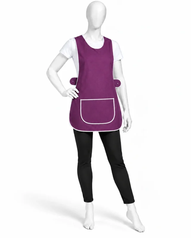 Purple Tabard Apron - Purple Tabard Apron in Bulk | Wholesale Workwear Aprons (view 2)