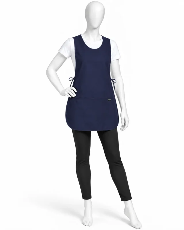 Navy Cobbler Apron - Navy Cobbler Apron with Pockets | Adjustable Workwear (view 2)