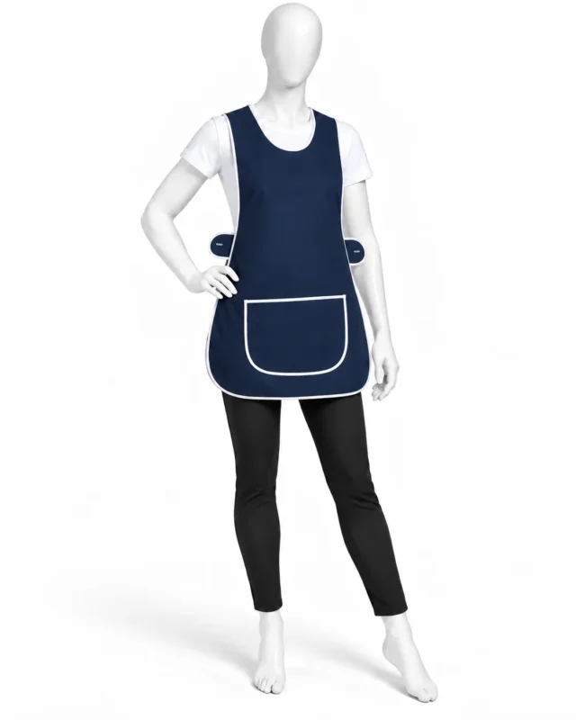 Navy Tabard Apron - Navy Tabard Apron | Professional Work Apron with Pocket (view 2)