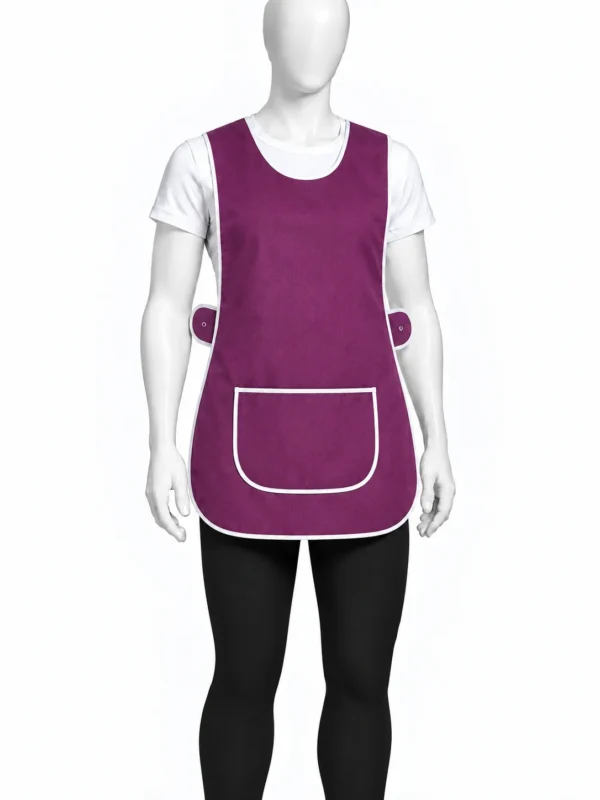 Purple Tabard Apron - Purple Tabard Apron in Bulk | Wholesale Workwear Aprons (view 3)