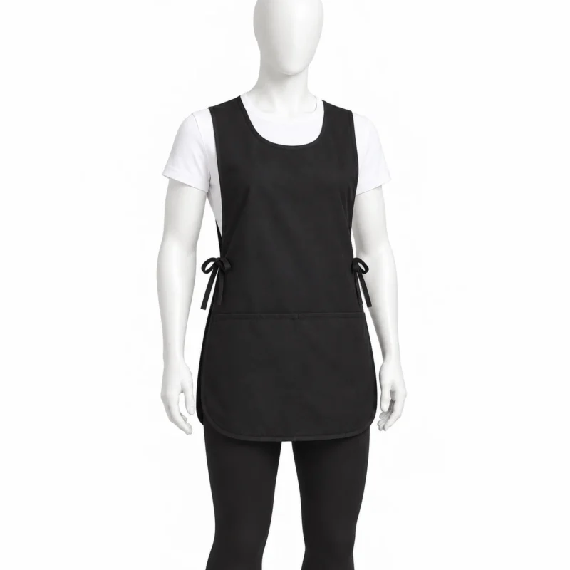 Black Sleeveless Apron - Black Sleeveless Apron with Side Ties | Adjustable (view 3)