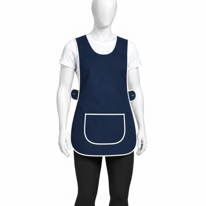 Navy Tabard Apron - Navy Tabard Apron | Professional Work Apron with Pocket (view 3)