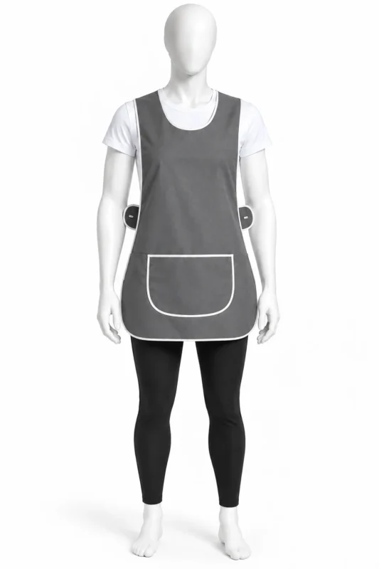 Grey Tabard Apron in Bulk - Grey Tabard Apron in Bulk | Professional Workwear (view 3)