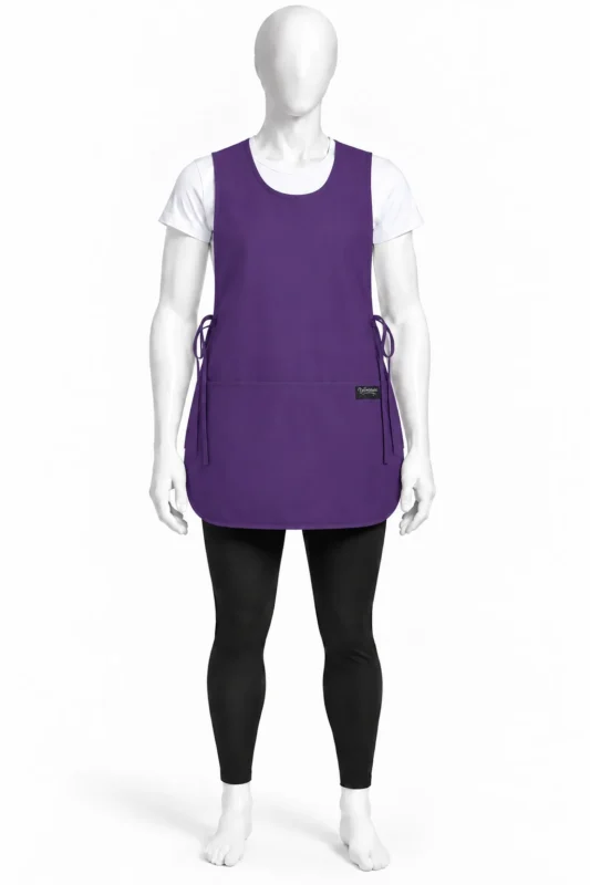 Purple Cobbler Apron - Purple Cobbler Apron | Sleeveless Adjustable Work Apron (view 4)