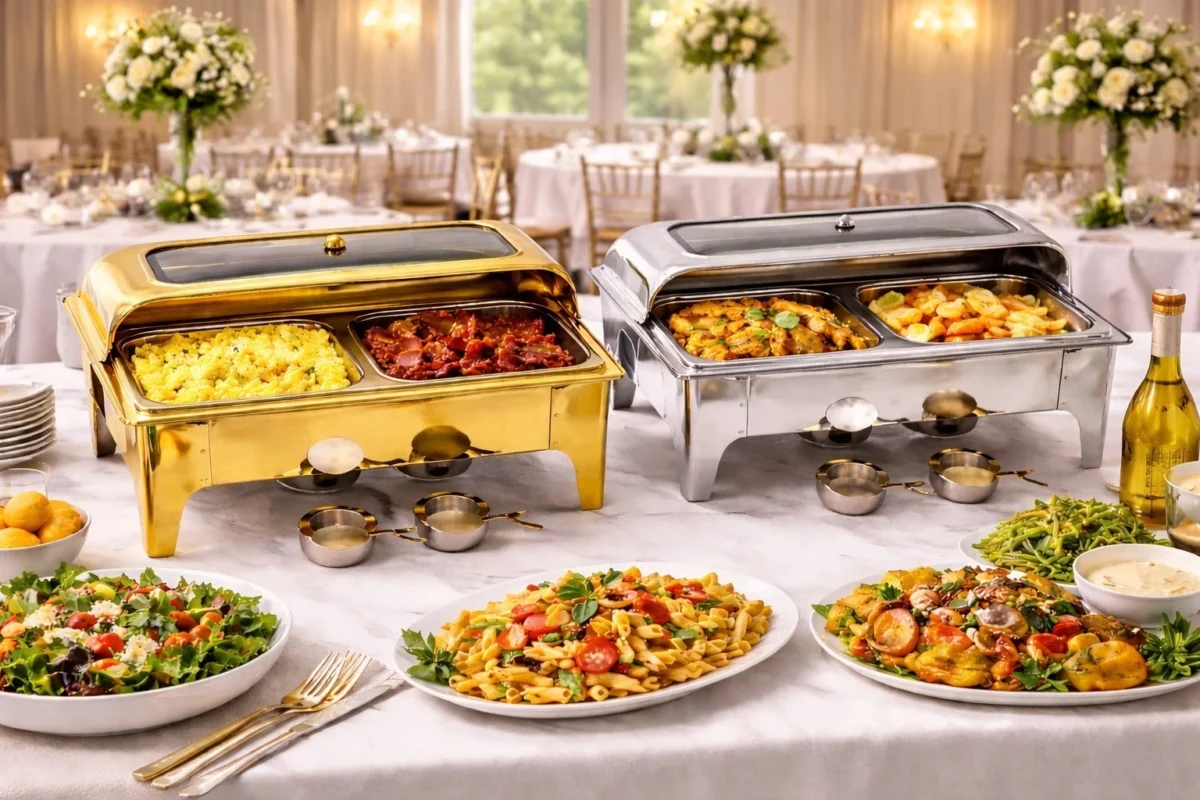 9L Stainless Steel Chafing Dish - Luxury 9L Stainless Steel Chafing Dish Buffet Server Food Warmer – Catering Party Kitchen Set (view 4)