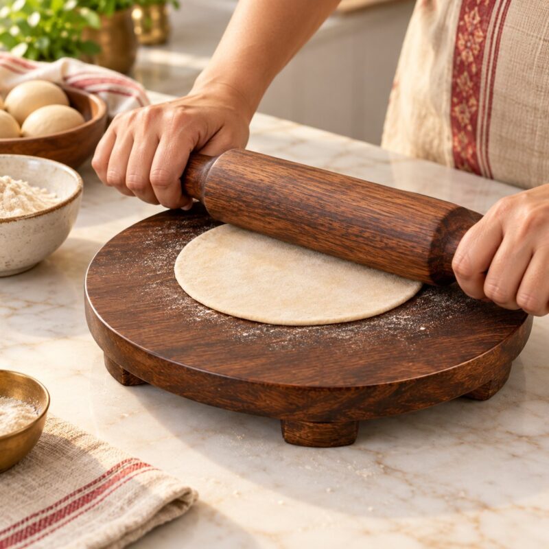 Wooden Rolling Board - Wooden Rolling Board Chakla Balan 11 Inch | Roti & Chapati Board (view 4)