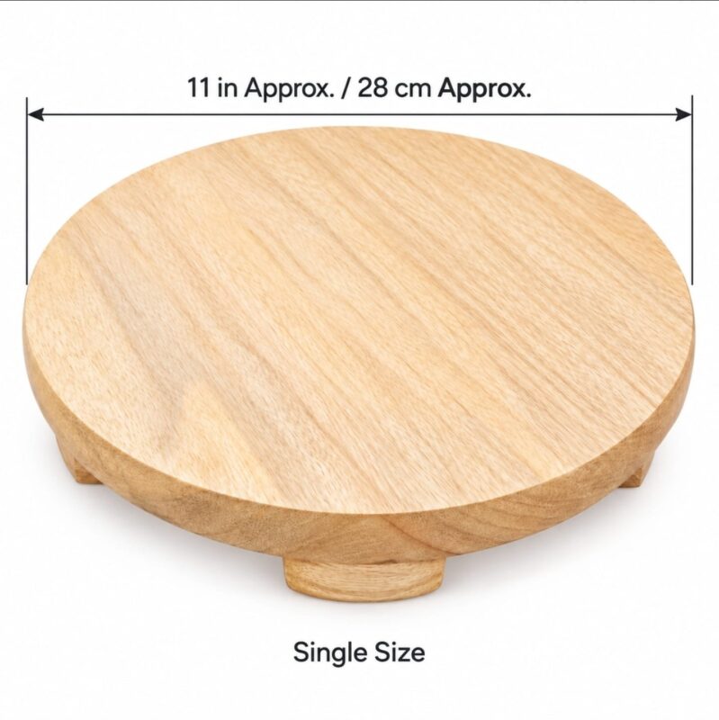 Wooden Rolling Pin Set - Wooden Rolling Pin Set with Roti Board | Chakla Belan (view 2)