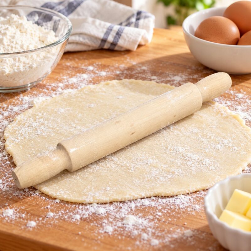Wooden Rolling Pin - Wooden Rolling Pin 1-Piece – Natural Wood Dough Roller for Baking (view 2)