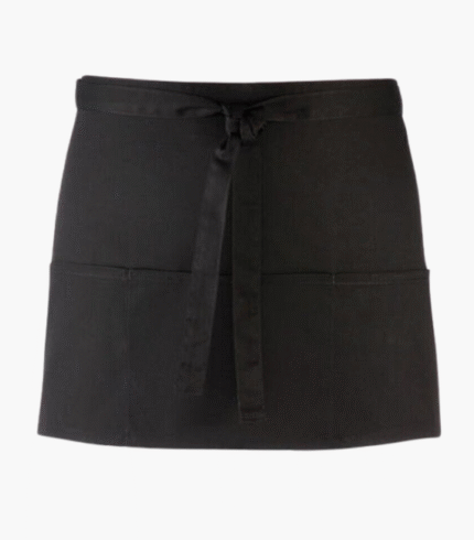BLACK SHORT WAIST POCKET APRONS