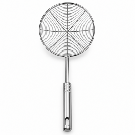 1 piece Kitchen Spider Strainer, Stainless Steel Wire Skimmer Spoon with Handle