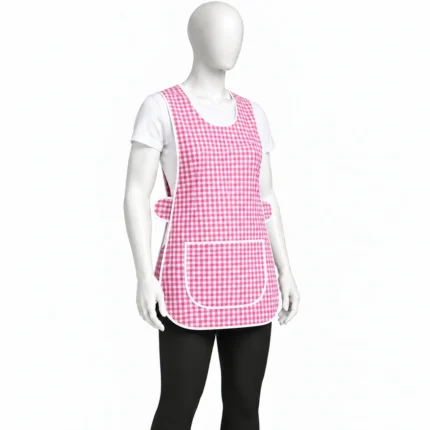 PINK CHECK TABARD IN BULK