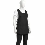 black sleeveless apron