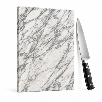 Small Heavy Genuine Marble Rectangular Slab Cutting Board, 29 X 14 X 2 CM
