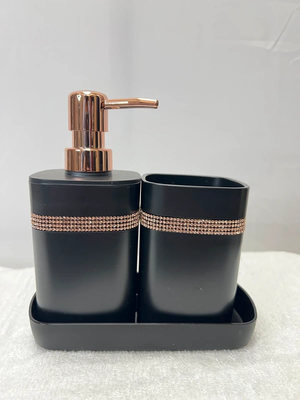 Black Bathroom Accessories Set