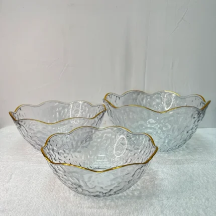 Luxury Glass Plastic Bowl Set