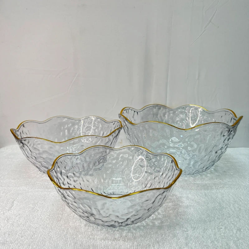 Luxury Glass Plastic Bowl Set