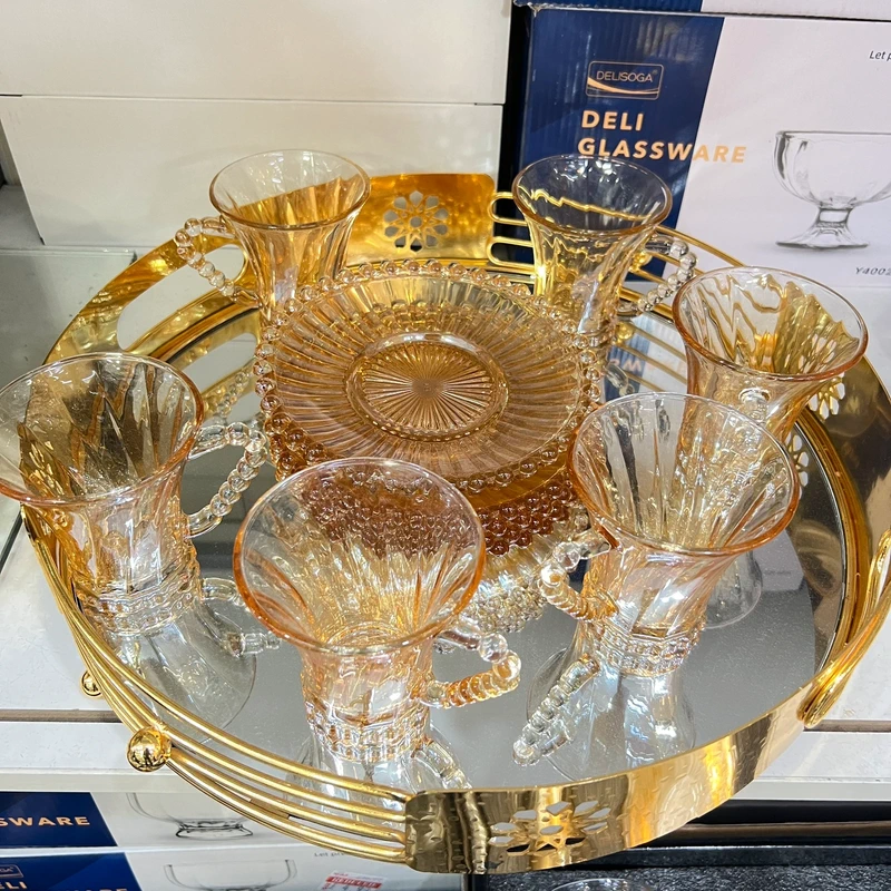 11 Luxury Gold Glass Cups